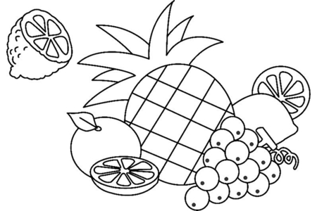 Coloriage Fruits 01 – 10doigts.fr